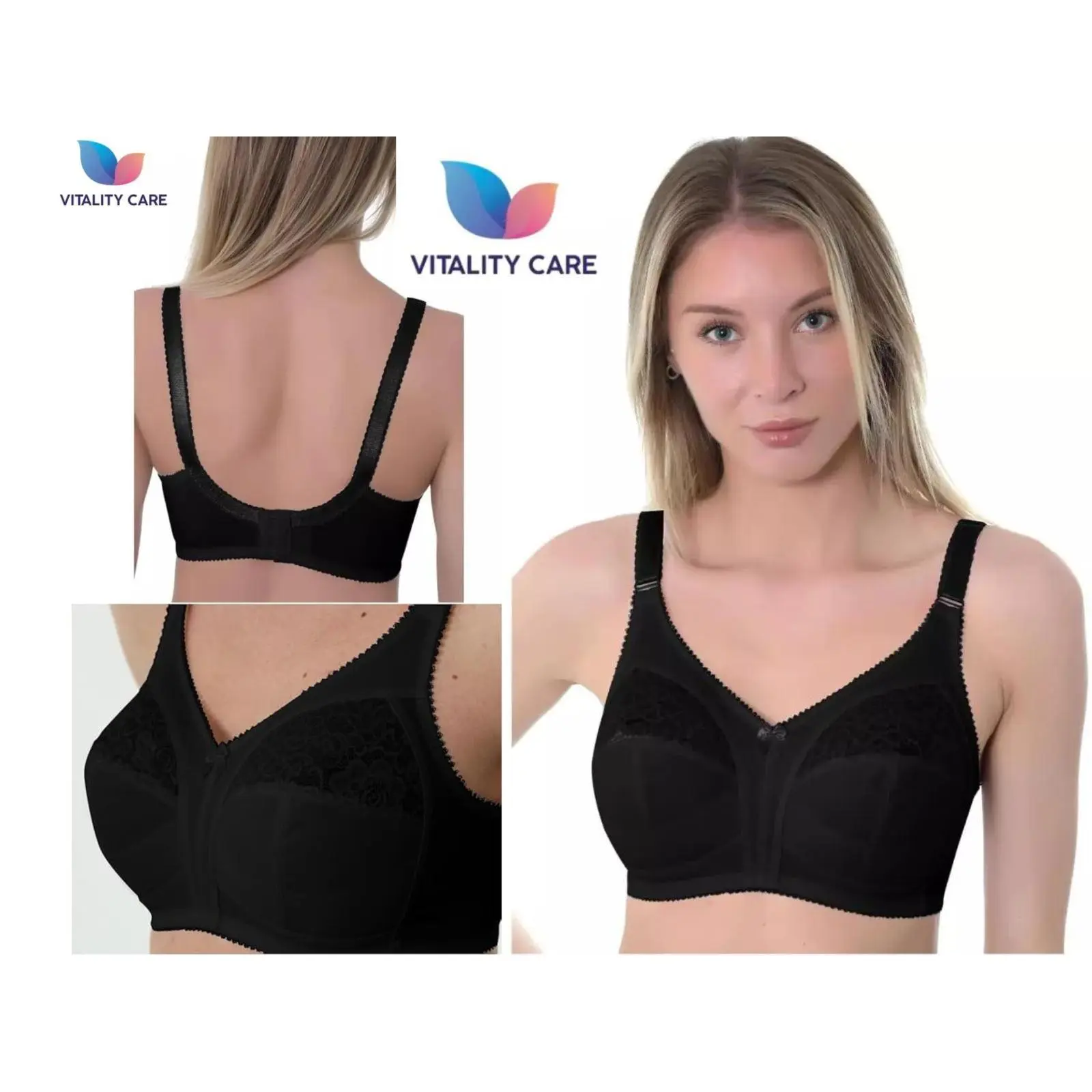 Ladies Full Cup Underwired Bra Plus Size Firm Hold Lace Large Non Padded Bra Uk.