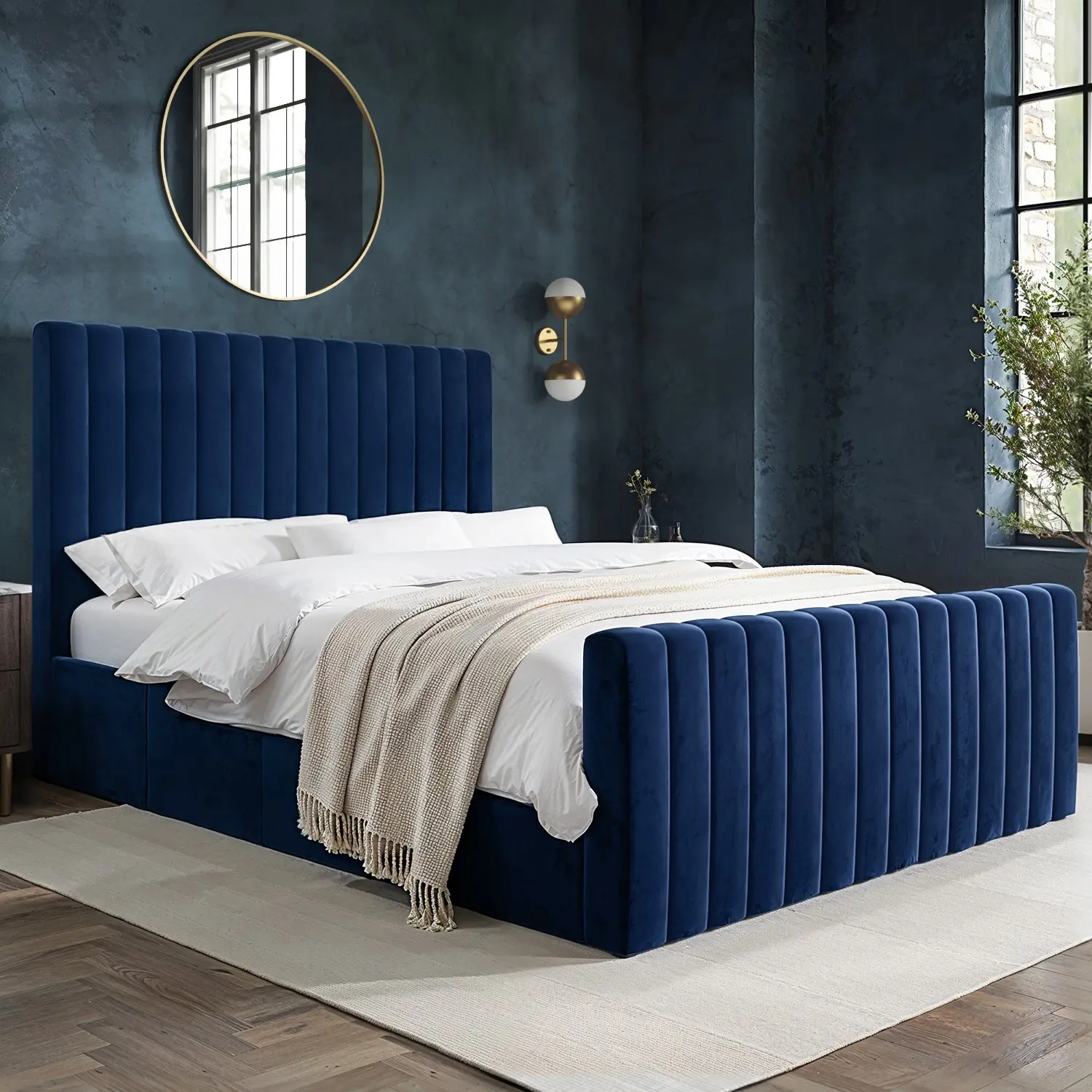 Savoy Panel Bed - Elegant Panel Design with High Headboard Many Colours & Sizes Available