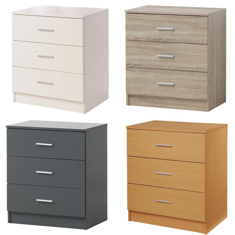 Modern Chest of Drawers for Bedroom Storage in 4 Colours - Metal Handles 0