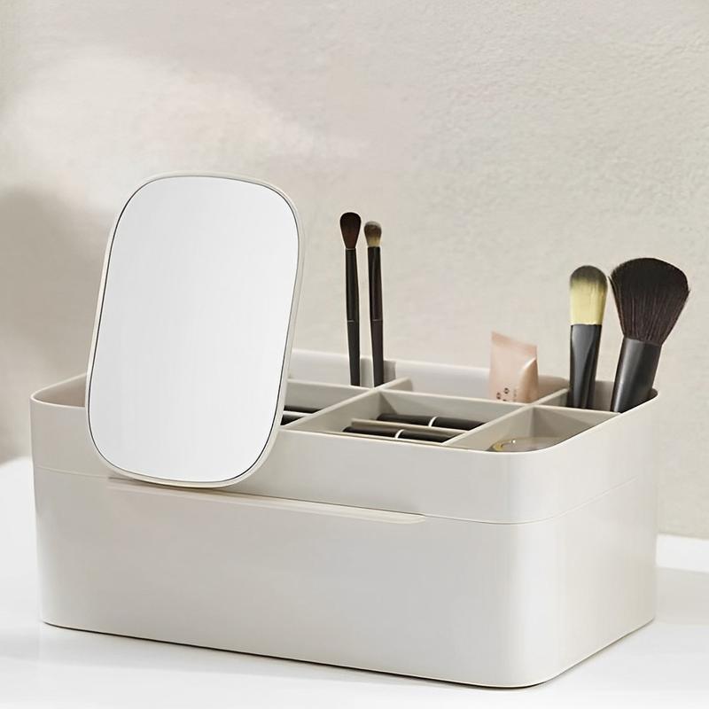 Lifeideas Large Capacity Cosmetic Organizer with Removable Mirror,Makeup Storage Box,Makeup Organizer,Makeup Storage Organizer,Cosmetic Storage Case,Jewelry Storage Organizer,Cosmetic Storage Box for Living Room,Bedroom,Bathroom 0