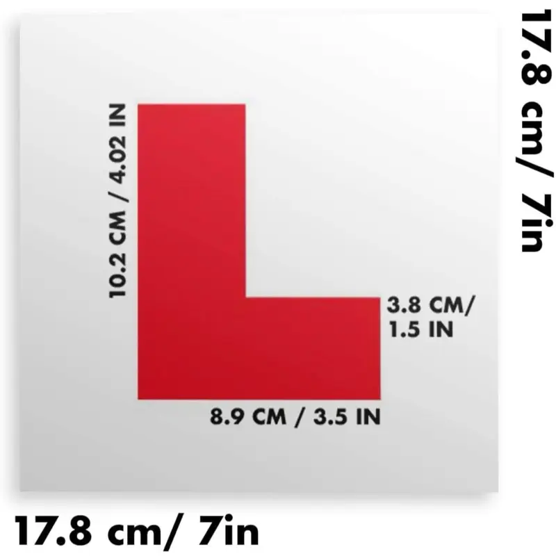 Fully Magnetic Car and motorcycle L & P Plates Red Green For New Drivers & Learners Extra Strong & Thick Learner Plates, Easy to Move Without Paint Damage But No Easy Melting or Blow off PACK OF 2 1