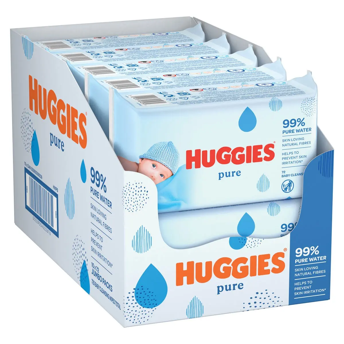 Huggies Pure Baby Wipes, 10 x 72 Wipes #baby #newborn #toddler #infant #wipes