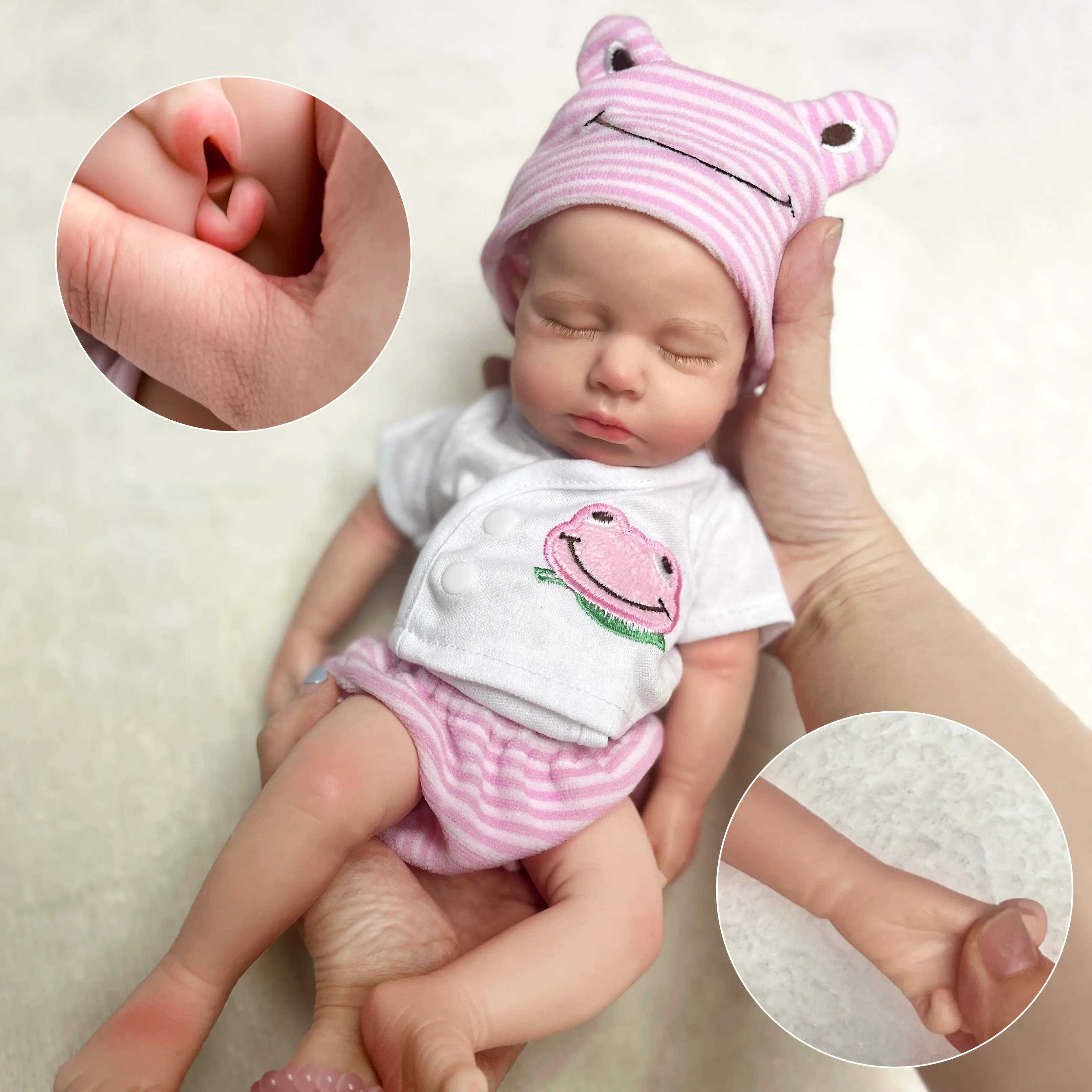 Loulou Open-Mouth Full Body Soft Silicone Reborn Baby Doll - Boy and Girl Options Available