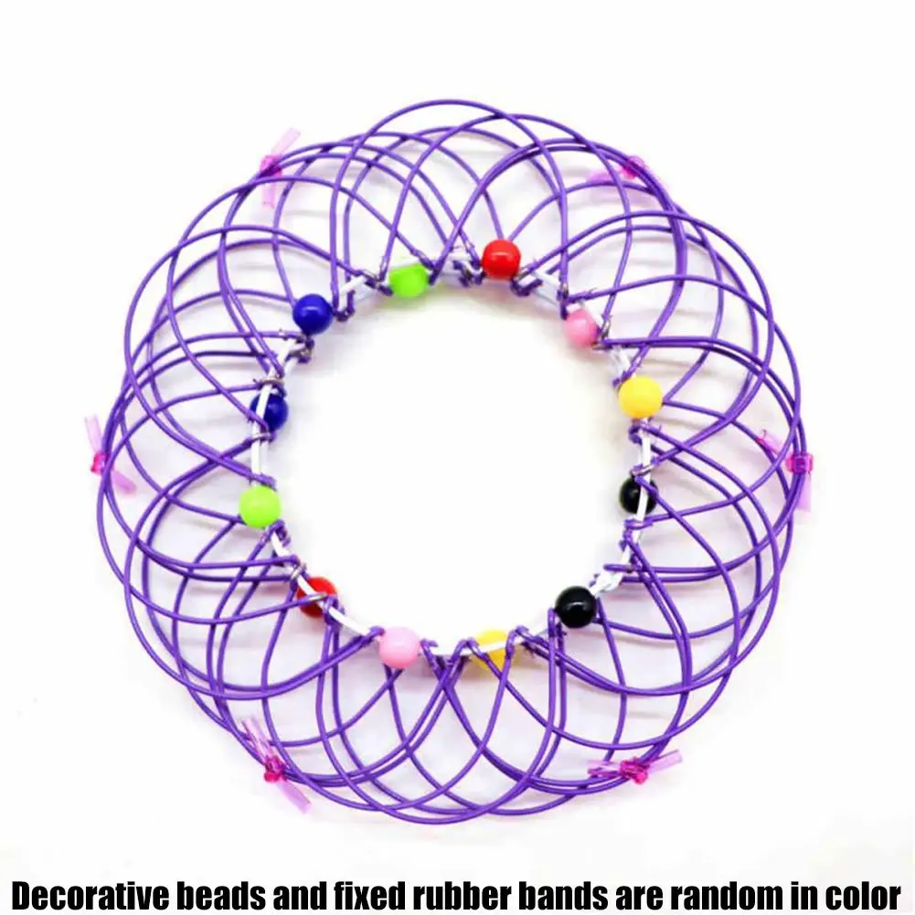 Mandala Decompression Flower Basket Toy – Educational Fidget Toy for Kids & Adults, Metal Hoop Ring Stress Relief toys