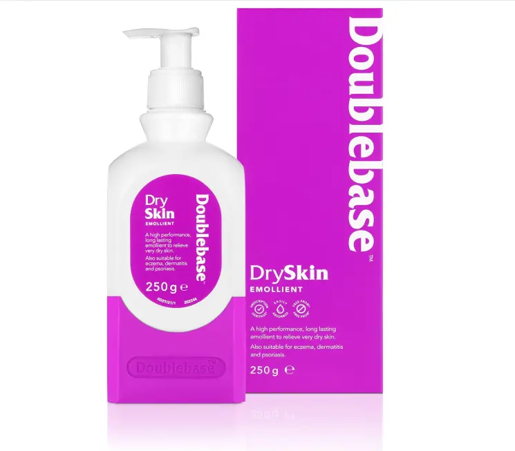 Doublebase Dry Skin Emollient. Clinically Proven Moisturiser for Eczema, Psoriasis and Dermatitis Treatment. Body Cream for Dry Skin Relief, 250g Pump Pack