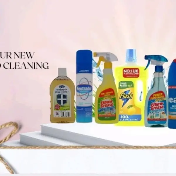Flash Household Cleaning Bundle - Flash All Purpose Liquid, Elbow Grease Multi Purpose Spray, Disinfectant, Greenshield Household Wipes, Toilet Blocks, Window Spray, Bleach, Air Freshener cleaner powder bomb power clean