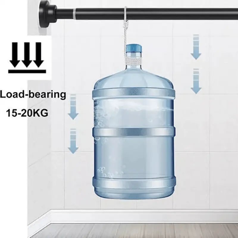 WENI-Heavy Duty Extendable Telescopic Shower Curtain Pole Rail Rod Bath Door Window . Stainless Steel 7