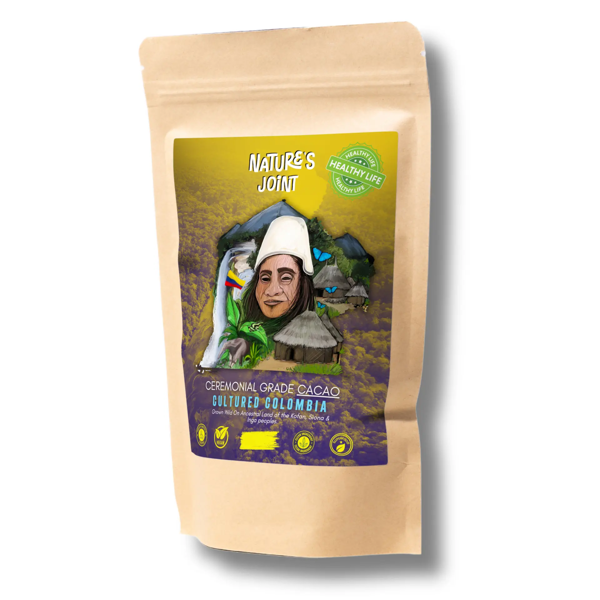 Arhuaco Tribe - Colombian  ceremonial cacao - vegan - pure - gluten free