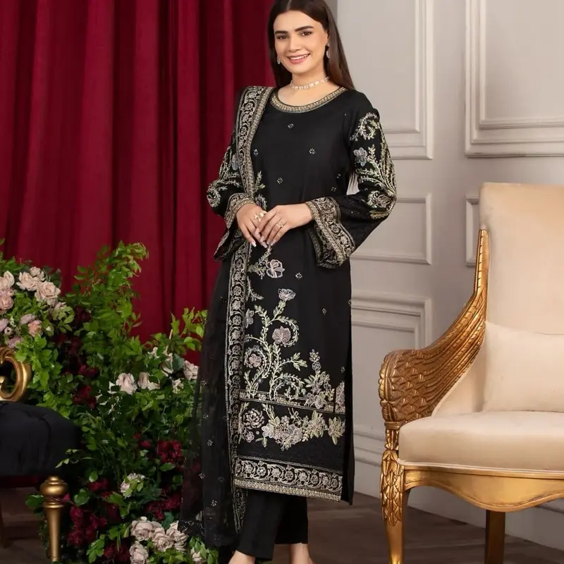 Heera Formal Winter Collection 029 Ladies Pakistani Readymade Shalwar Kameez Suit with Dupatta - Women's Dress - Womenswear Comfort Soft 4