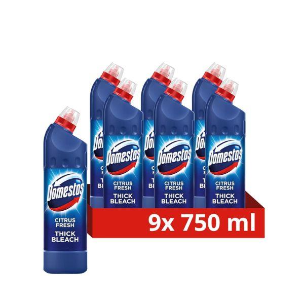 Product Introduction of Original Thick Bleach Disinfectant - 9x 750ml - Eliminates 99.99% of Bacteria and Viruses - Household Cleaner Multicolor 1