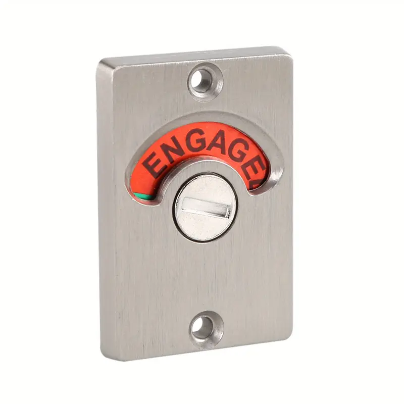 Door Lock Indicator, Toilet Bathroom Lock Vacant/ Engaged Latch, Indicating Occupied, DeadBolt Privacy Partition Door Lock Latch for Bathroom WC Public Restroom Toilet 1
