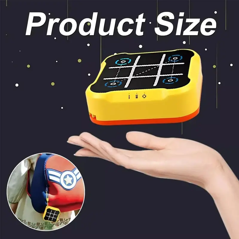 Handheld Puzzle Game Console - Portable Electronic Tic Tac Toe Game Toy - Travel-Friendly Brain Training Fun for Kids & Adults 4