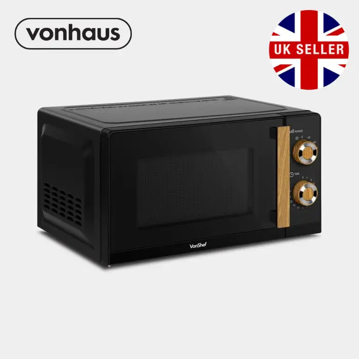 VonShef Black 20L Microwave - 700W【UK SELLER】