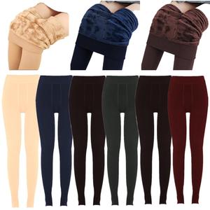 FONOK 1/2PCS Women's New Pants Winter Thick Plush Lining Elastic Warm Leggings Various Colors Basic Bottom