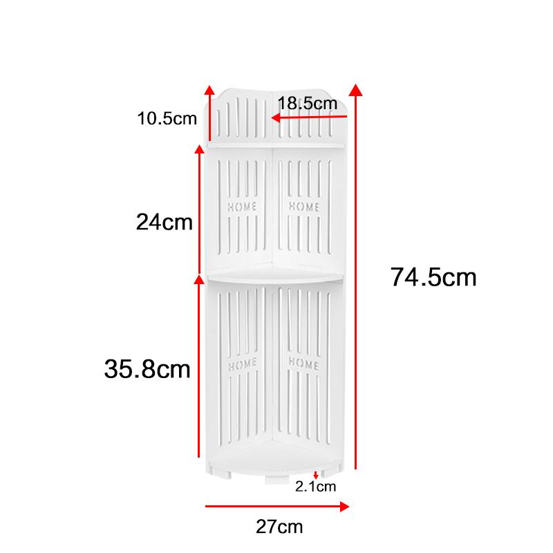 3 Tier Corner Bath Shelf Unit Organiser Stand Showers Caddy Storage Rack Box Wall Room 8