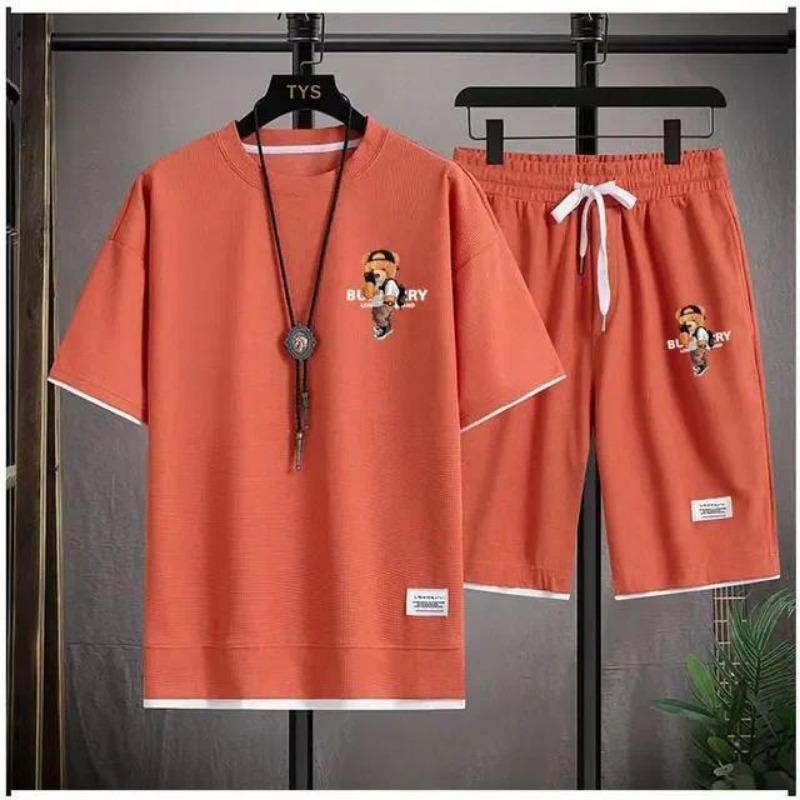 Hip Hop Summer Streetwear cat Graphic Luxury Short Sets Men Designer Clothes Oversized Unisex Tshirt Shorts Brand Outfit beach 6