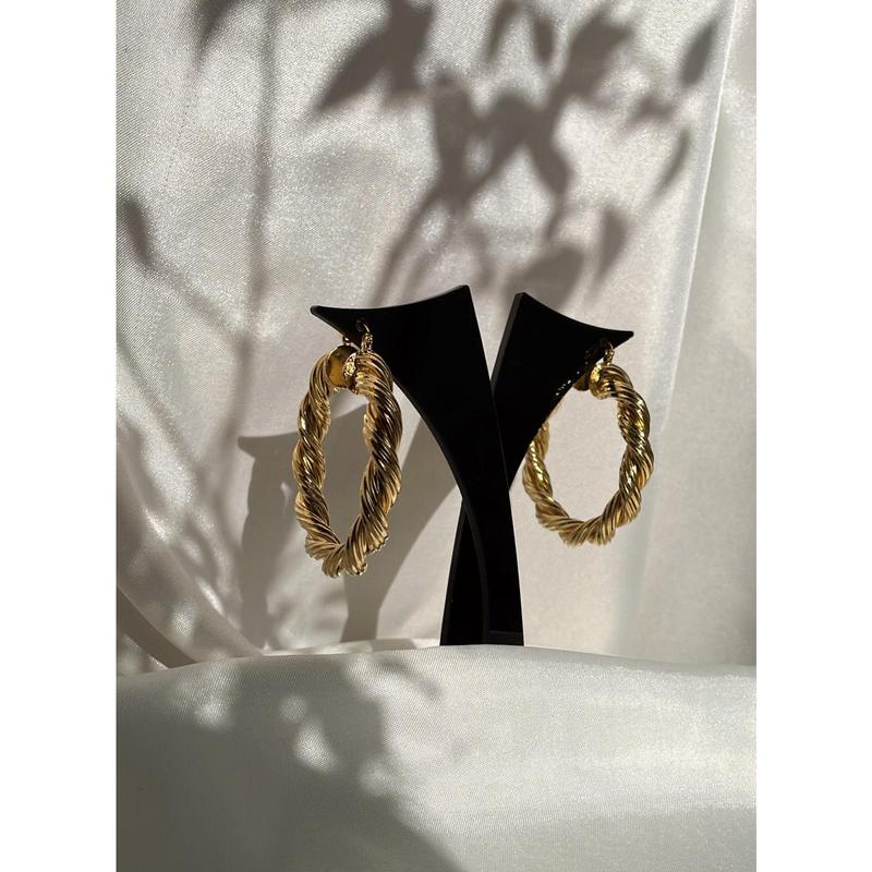 ‘Halle’ Gold/Silver Twisted Hoops - 3/5/6.5cm 1