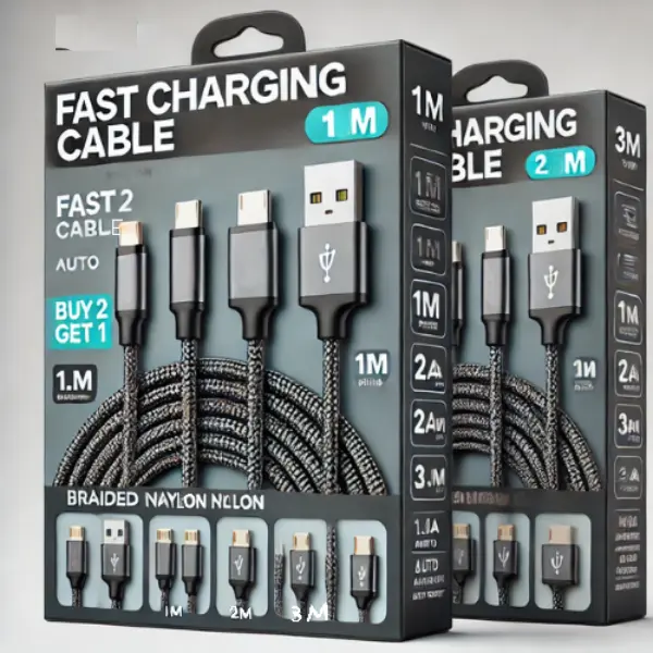 For iPhone Charger Cable Heavy Duty Braided USB Charging Lead Data Sync 1M 2M 3M fast charger Devices Smartphone smallest  power 1  charger Electronic Cellphone