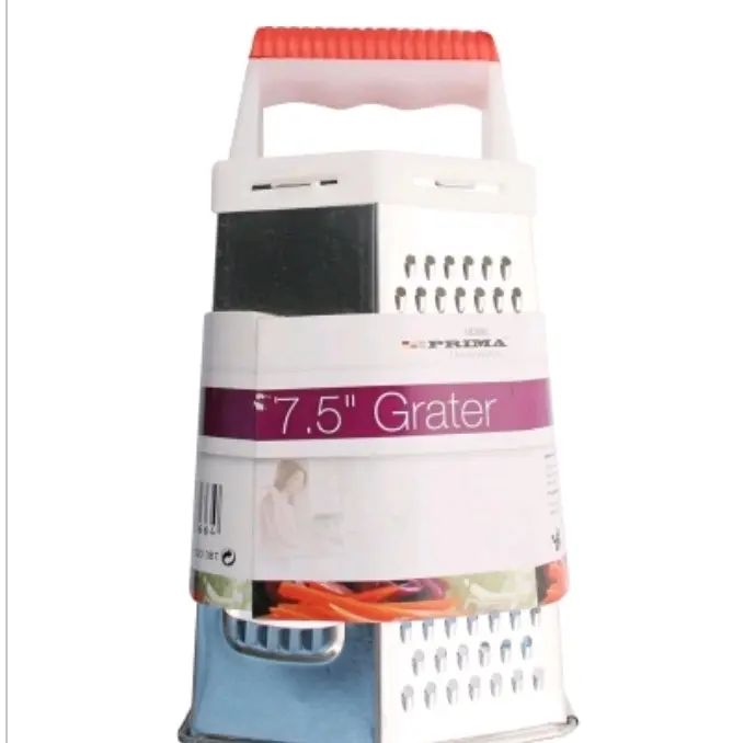 7.5" 6 Sided Grater with Plastic Handle 0