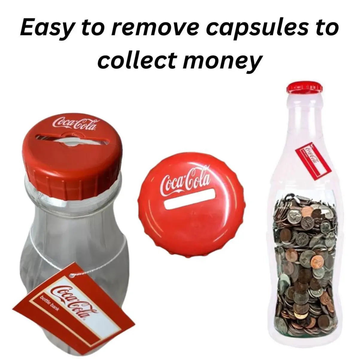Large Coca-Cola Money-Saving Bottle – Iconic Piggy Bank, Retro Collectible & Stylish Home Décor Accent! Décor Ornaments