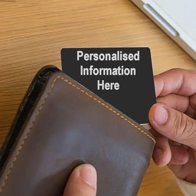 Diabetic Assistance Card with Emergency Contacts (Aluminium) for Wallet/Card Holder - Laser Etched with Your Personalised Details 5
