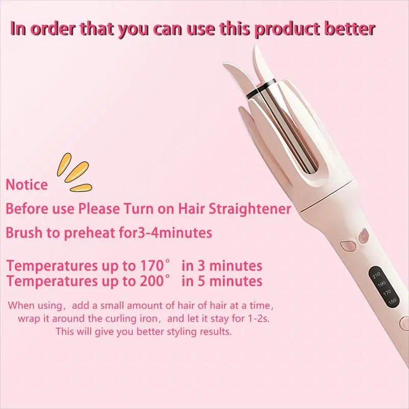 Automatic Hair Curling Iron, 32mm Hair Curler, Negative Ion Automatic Hair Hair Curl Wand, 3 Modes Temperatures Curling Iron for Women, Hair Styling Tools for Home, Back To School, Hair Curler 4