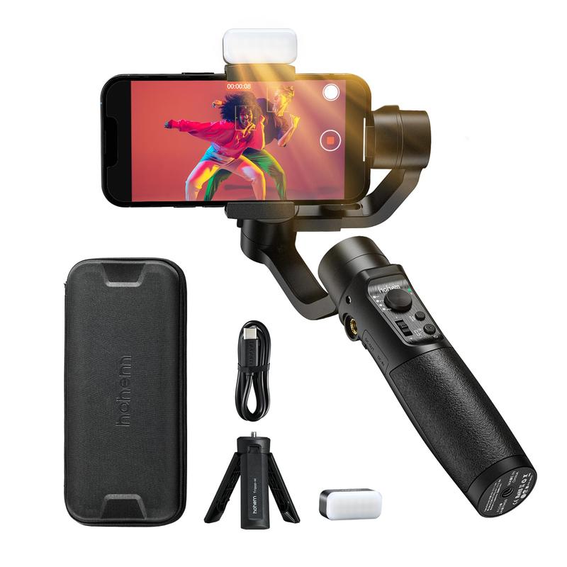 Gimbal Stabilizer for Smartphone, 3-Axis Phone Gimbal for Android & iPhone,Stabilizer for Vlogger Youtube TikTok, Video Recording with Face/Objective Tracking, Max Payload 280g, 360° Infinite Rotation 0