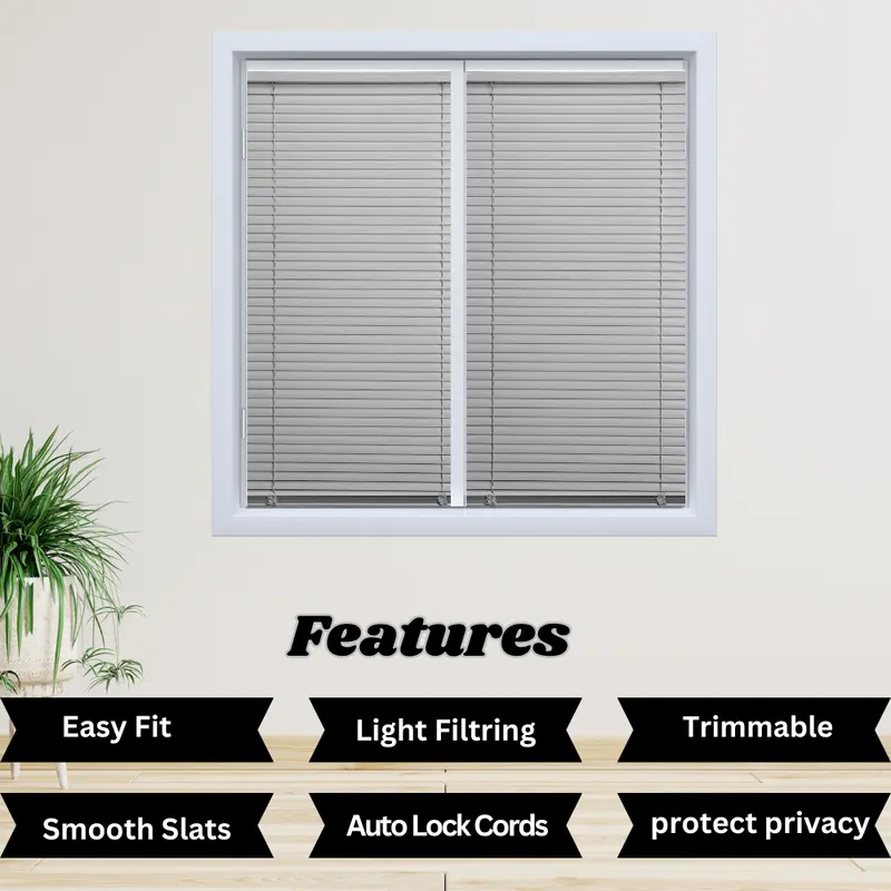 EV Dekor PVC Plain Window Blinds - Venation Style, 25mm Slats, Trim and Fit with Ease 5