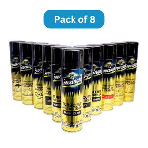 Sovereign Turbojet Air Sanitiser Spray | 8 Mixed Fragrances - Car Home Turbojet Air Freshener | 500ml Blast Can Spray Scent Perfume Scented Aroma airsanitizer airsanitizer Pack Room