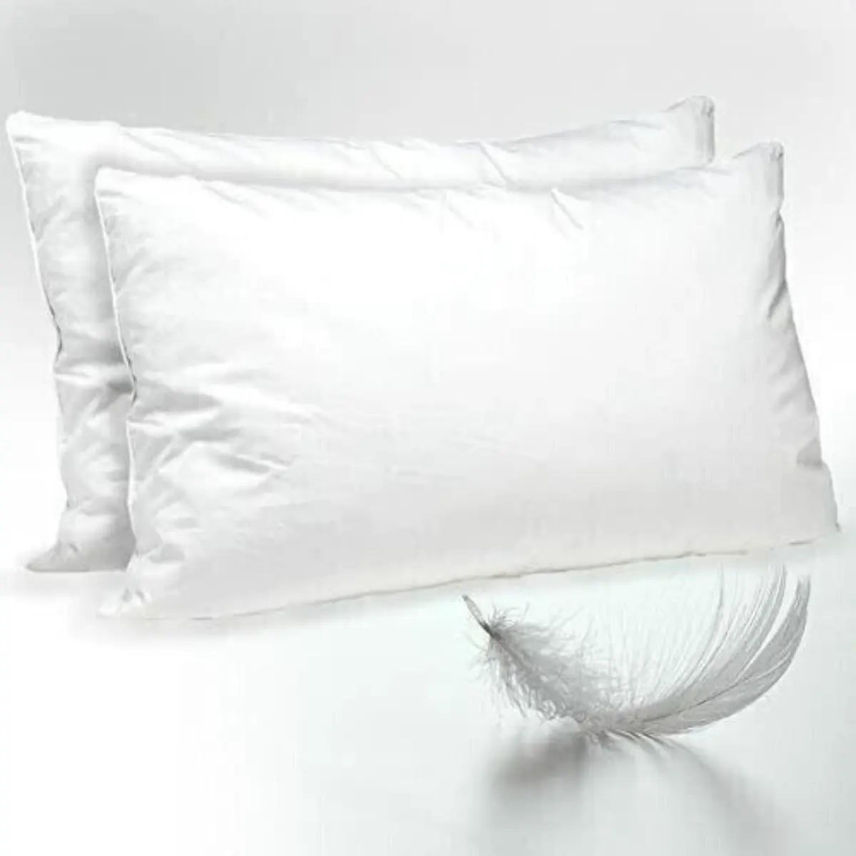 2X Luxury 100% Duck Feather Pillows with Plush Filling-Unmatched Comfort & Deluxe Hotel Quality