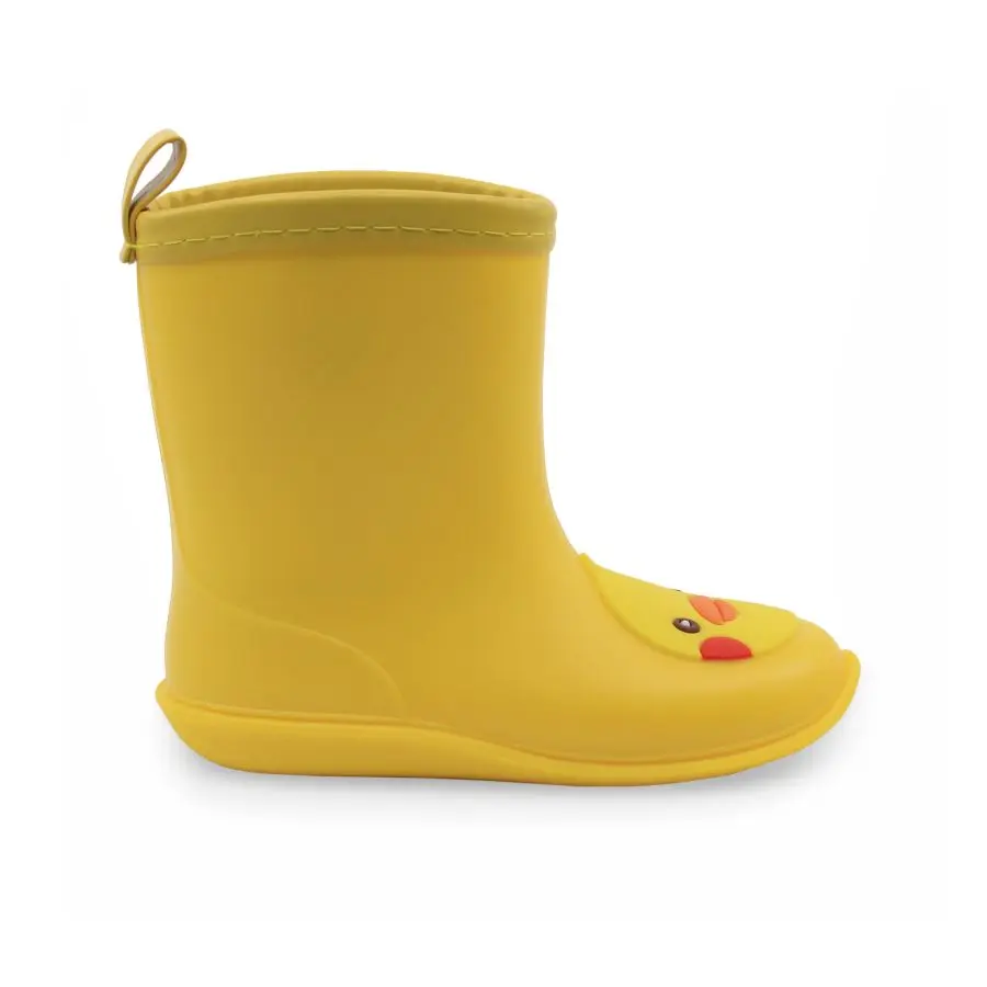 Yellow Duck Wellies Rainboots non slip calf length waterproof strong durable boys girls kids children's boots shoes all seasons Splash Synthetic
