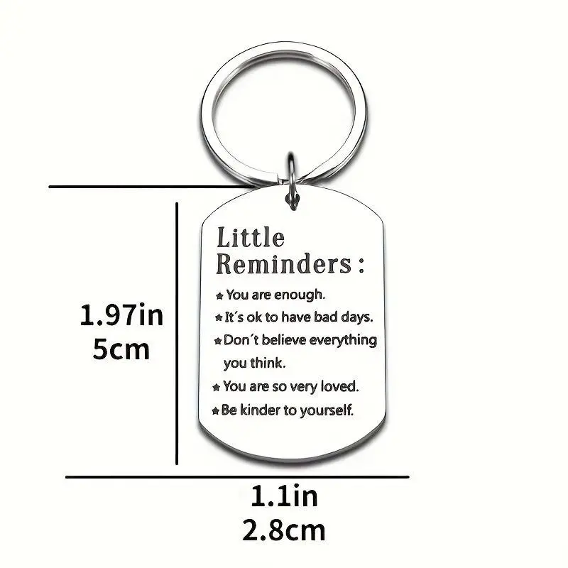 Little Reminders 1 piece Keychain, Mental Health Gift,You Are Enough,Inspiration Gift For Daughter Mom,Reminder Gift For Friend,Hug Gift,Self Love, Boyfriend & Girlfriend 4