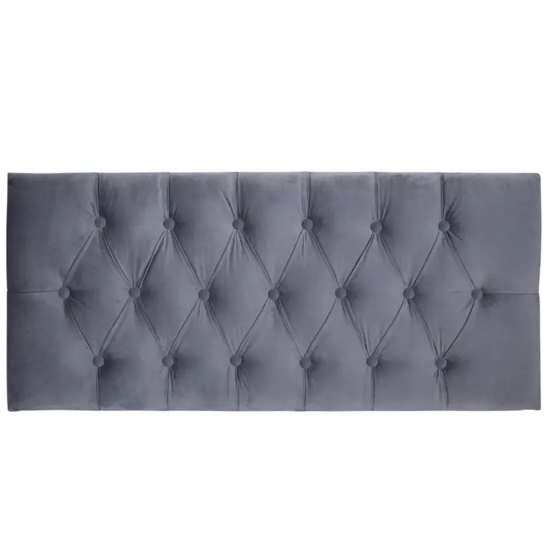 PLUSH VELVET CHESTERFIELD HEADBOARD 20" HIGH MBU 3ft SINGLE 4ft DOUBLE KINGSIZE 5