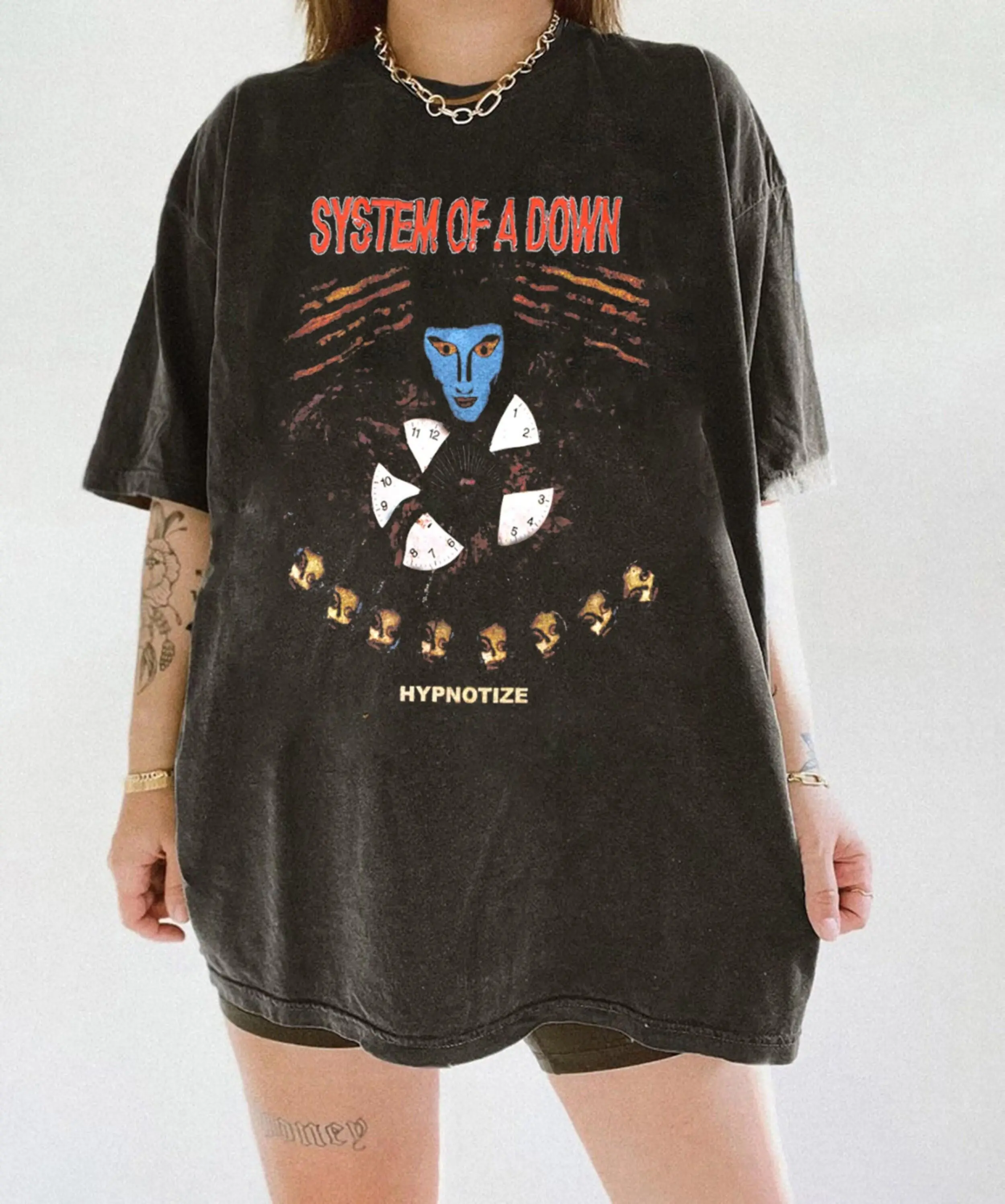 SOAD Tour 2024 Shirt, Vintage System Of A Down Rock Music Band, SOAD hoodie, System Of A Down SHIRT Cotton Crewneck