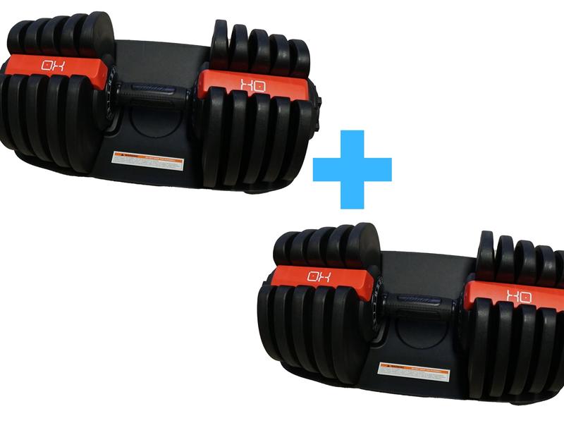 OX | Adjustable Dumbbells 40KG Pair (80KG Total) Steel Dumbbell Set Free Weights 7