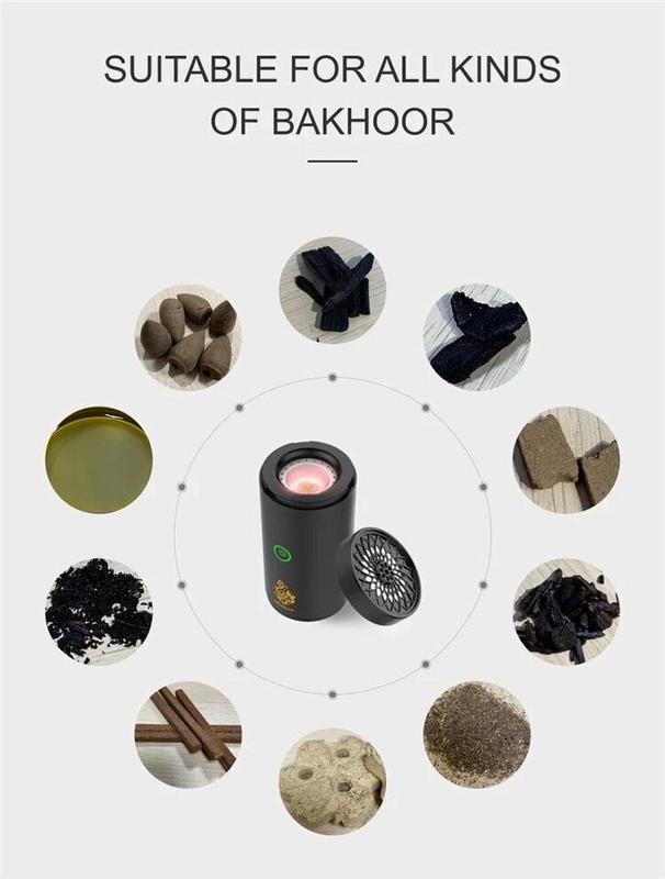 Bakhoor incense burner Rechargeable Arabic Incense Burner Aroma Diffuser Censer  Gift Light Scent 6