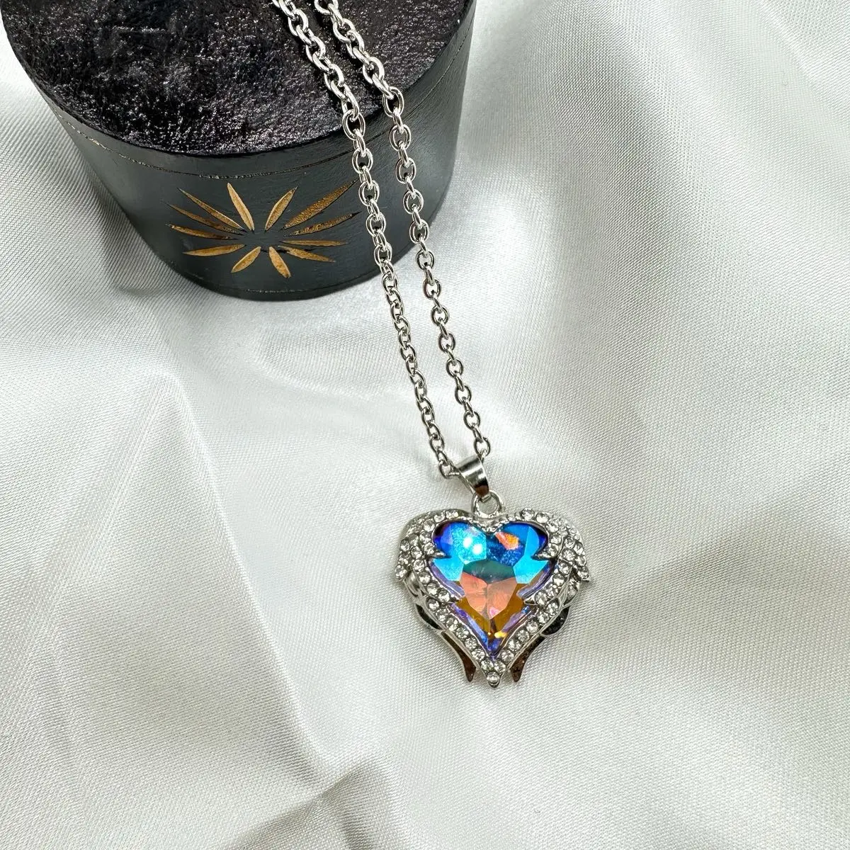 Large Heart Shape Necklace with Adjustable Chain for Special Occasions - Perfect for Weddings, Birthdays, Proms, and Pageants