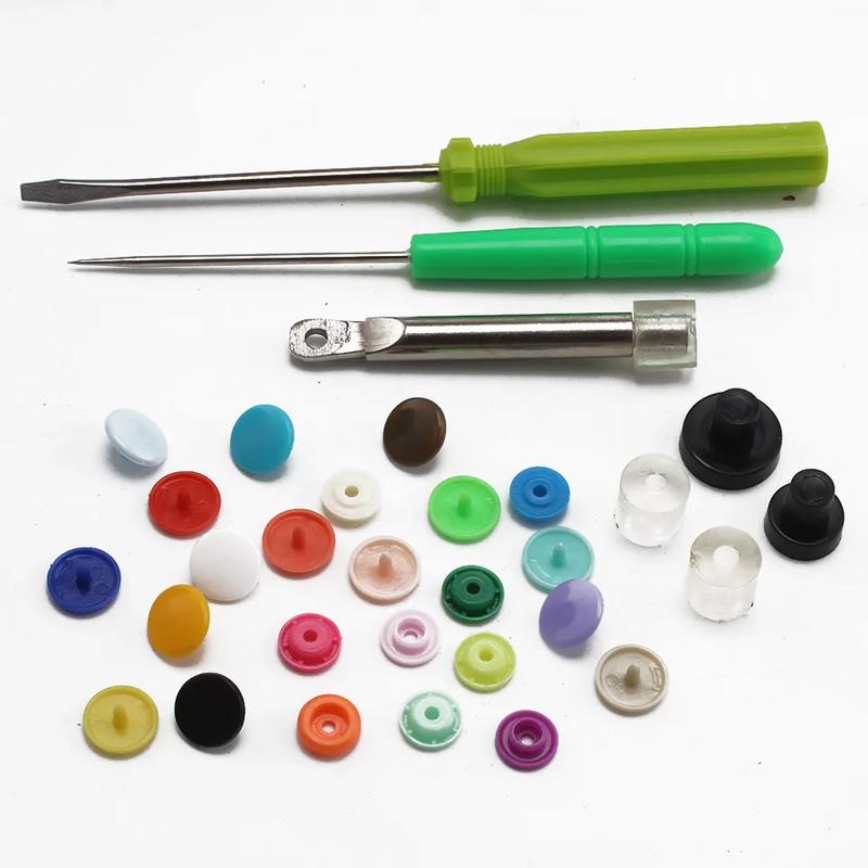 360pcs 24 Colours T5 Plastic Buttons Stubs Fastener KAM Snaps Snap Pliers Plastic Snap Buttons Fasteners for Sewing, Clothing,Diaper, Bibs and Crafting DIY Clothing 4