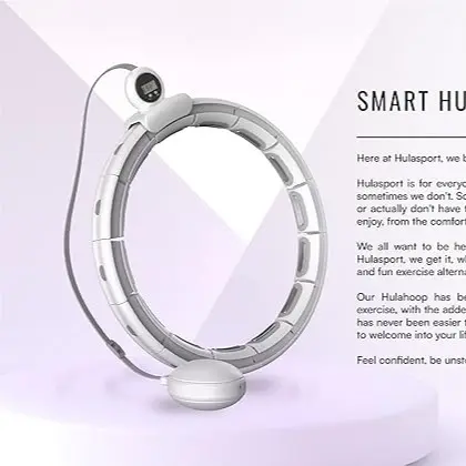 Smart Hula Ring Hoop, Weighted Hula Circle Adjustable Size Fitness Ring with 360 Degree Spinning Weighted Ball, Massage, Adult Fitness for Weight Loss, Fat burning Home Exercise Equipment 5