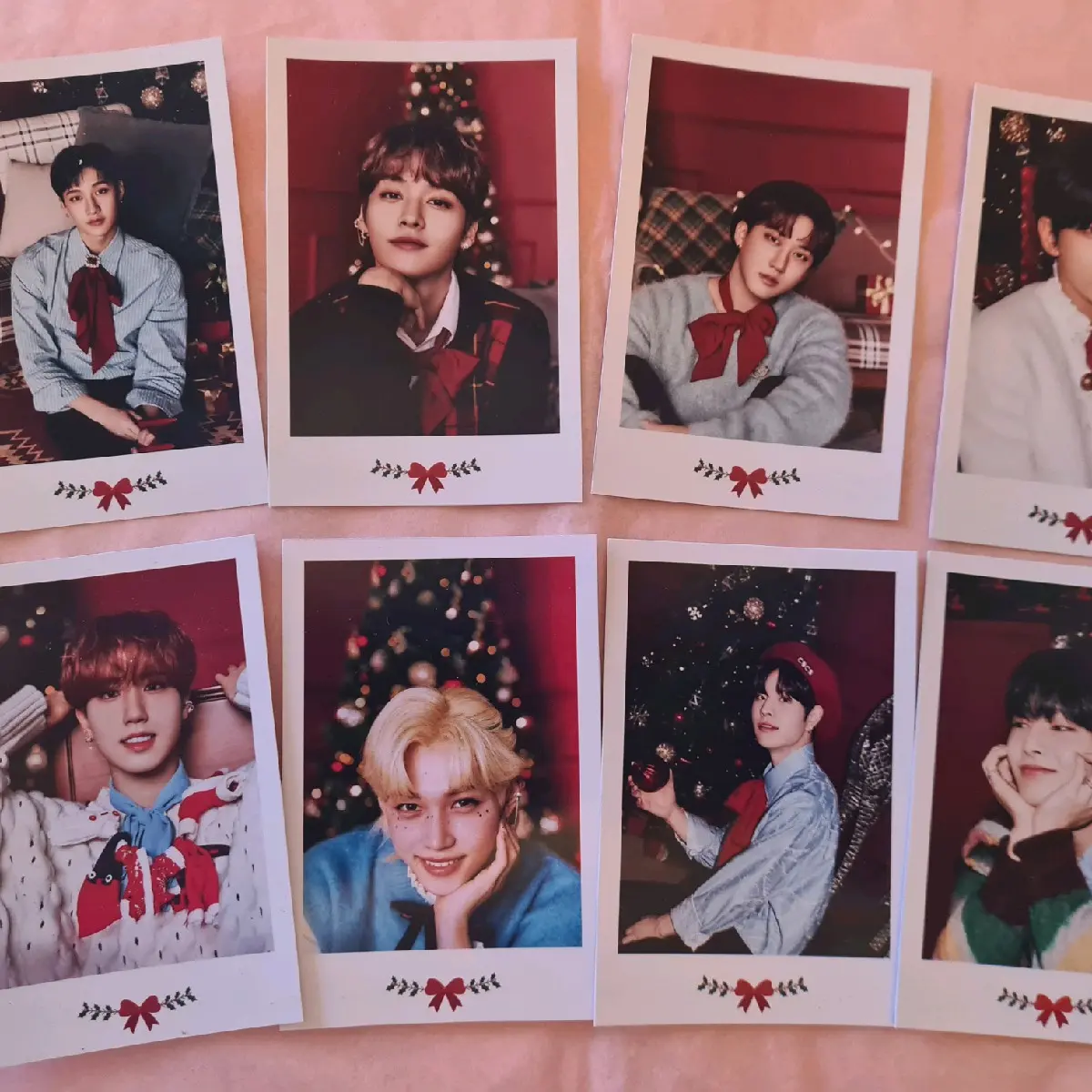 Stray Kids Christmas Polcos / Decorated Polaroids | FREE OT8 POLCO when purchasing 3 or more or full set | Chan Lee Know Minho Changbin Hyunjin Han Jisung Felix Seungmin I.N Jeongin | Kpop Gifts and Merchandise