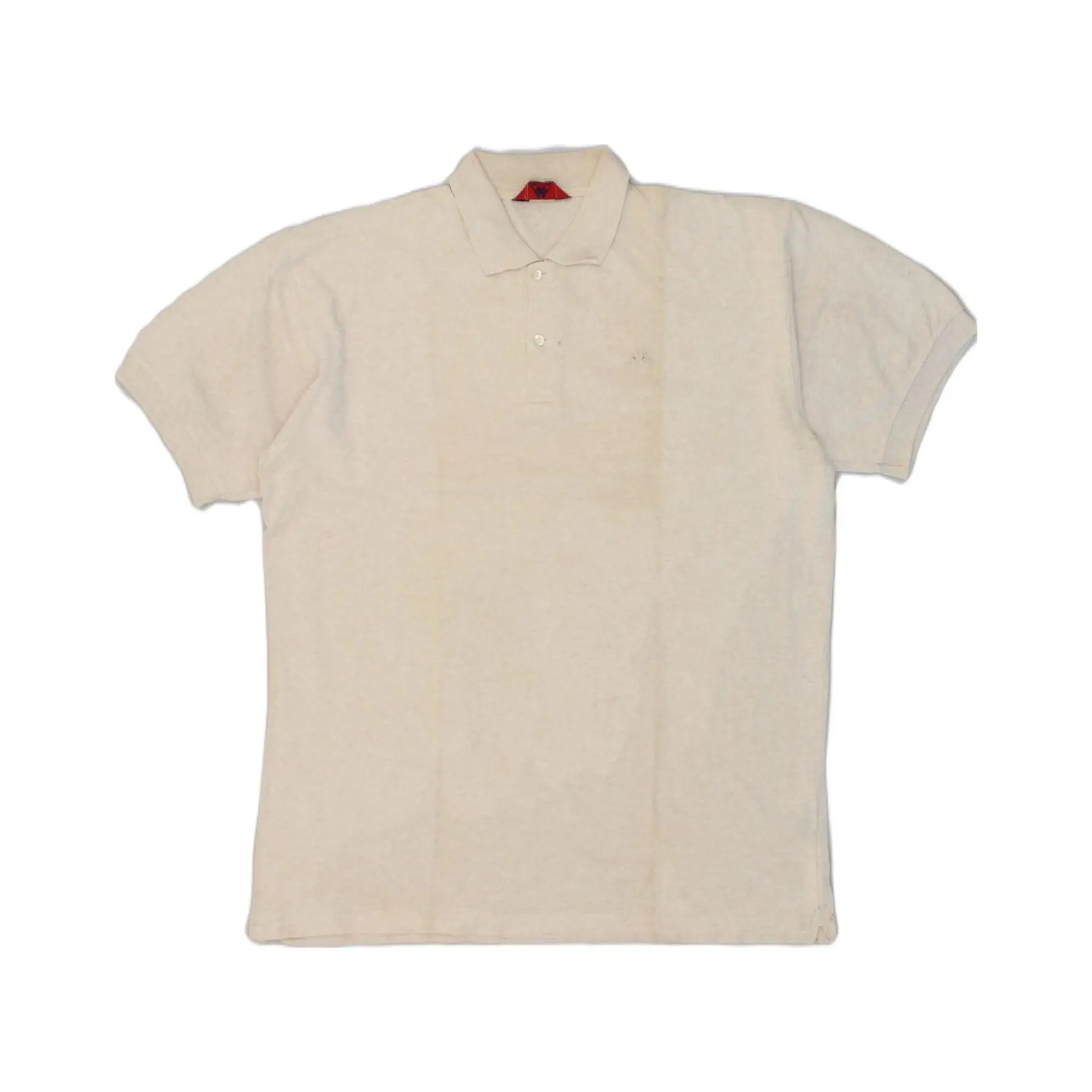 Pre-Owned Vintage KAPPA Mens Polo Shirt Large Beige Cotton