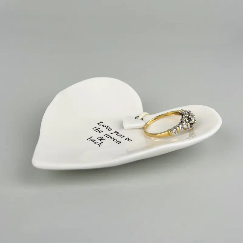 East of India Heart Ring Dish - Love you to the moon.. 0