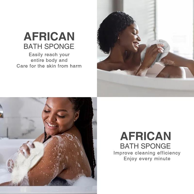 African Net Sponge for Perfect Exfoliating,Back Body Scrubber,African Exfoliating Bath Sponge,Sapo Wash,African Bath Towel,Bathroom Supplies Accessories Smooth 3