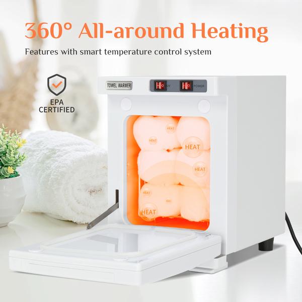 Hot Towel Warmer for Facials Massage, Esthetician Towel Heating Cabinet White, Aluminum Chamber, Salon Beauty Spa Barbershop Equipment 0