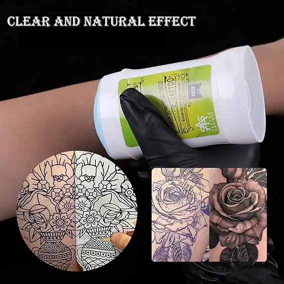 Tattoo Transfer Cream Gel, Safe and Long-Lasting Tattoo Balm for Body Art Makeup Professional Tattoo Transfer Soap Stencil Tattoo Supplies Accessories for Tattoo Artist 3
