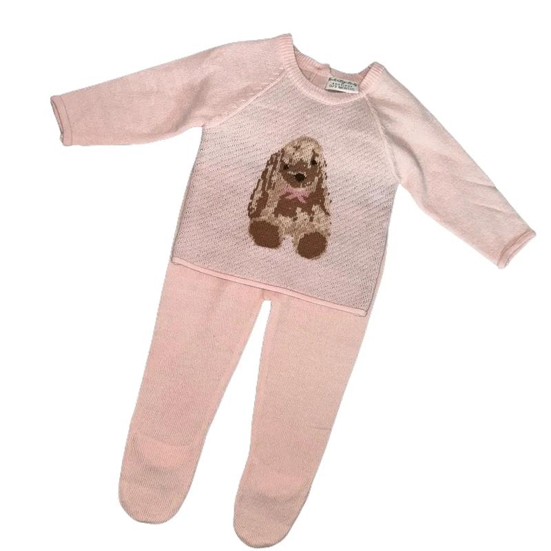 Knitted Rabbit Set for Babies - Soft and Cozy 0
