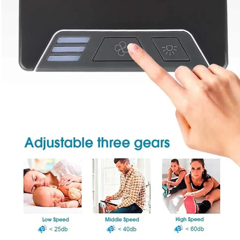 YORKSHIRE HOMEWARE Mini Air Conditioning Unit Desktop Cooling Fan Low Noise Cold Water Portable Adjustable 3 Speed Home Cooler With LED Night Light Ideal For Office Tent Bedroom 2