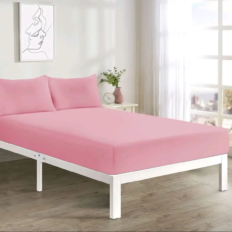 Easy-care Fitted Bedsheets, 50% Cotton-50%Polyester 3