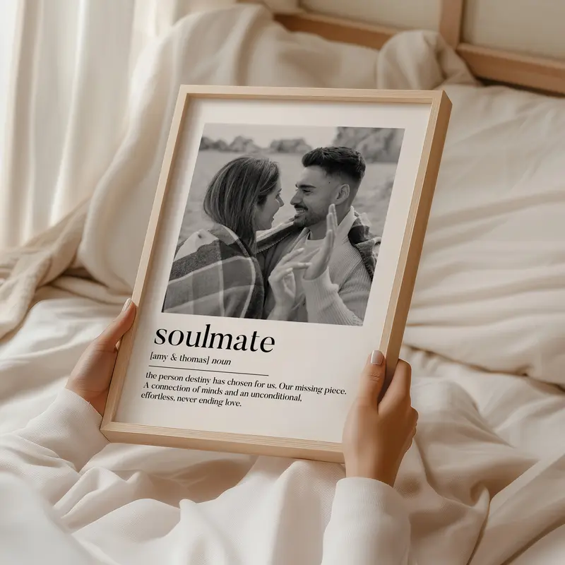 Personalised Photo Print | Personalised Soul Mate Print | Personalised Valentines Gift | Boyfriend Gift, Girlfriend Gift, Anniversary Gift | Personalised Gift for Boyfriend, Personalised Gift for Girlfriend | Engagement Gift 3