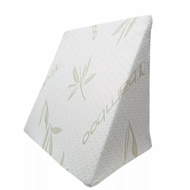 Bamboo Large Wedge Pillow Memory Foam Back Support Acid Reflux Raised Bed Foam 2